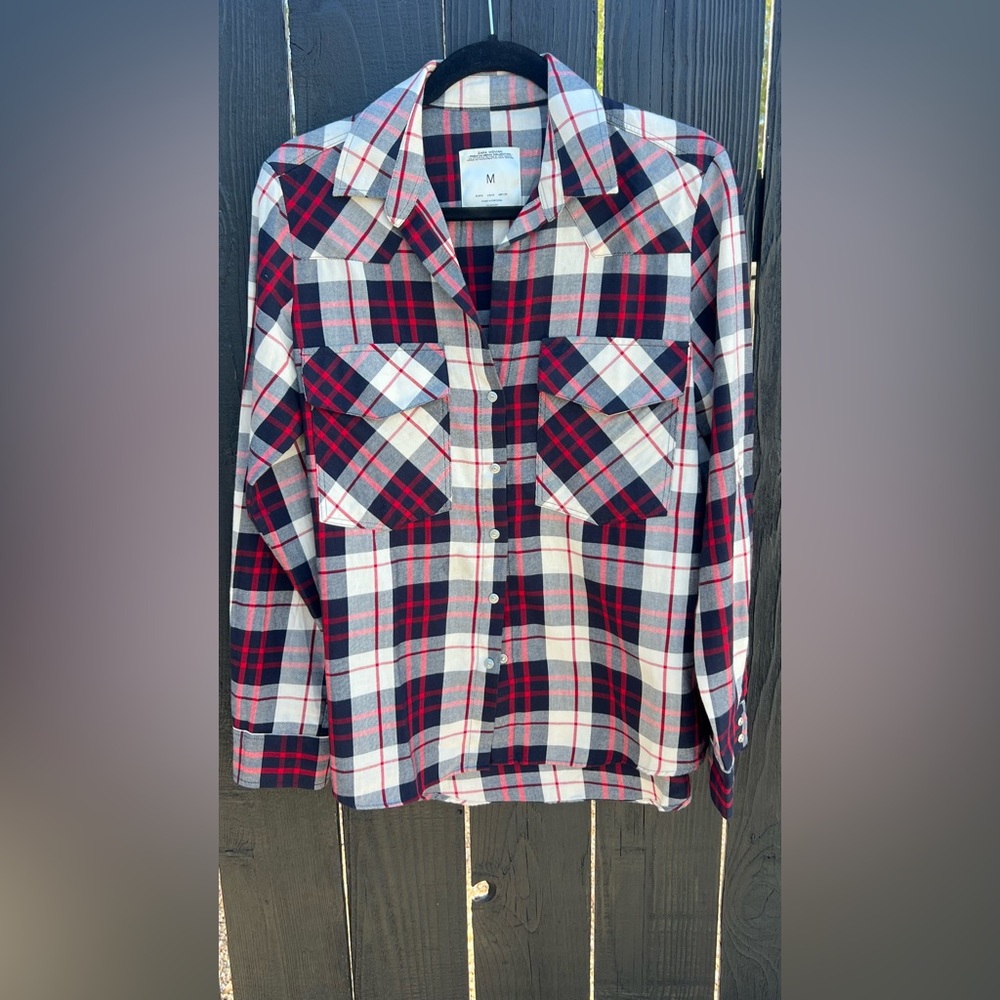 Zara Red and Black Checkered Shirt